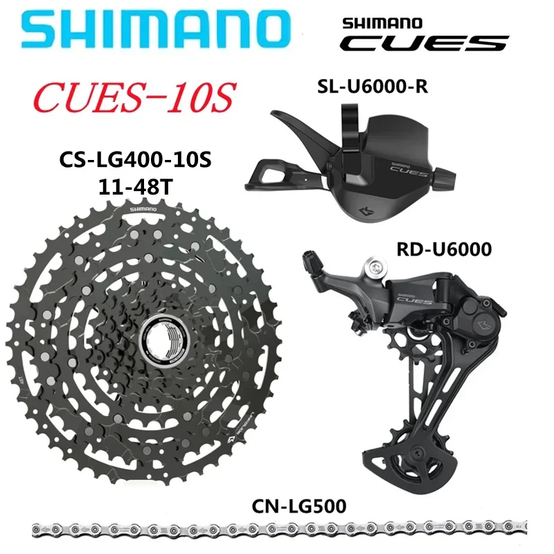 

CUES 1X10 Speed Derailleur Kit for MTB 10v SL-U6000 Shifter LG400 48T LG300 39/48T Cassette LG500 Chain 10s Groupset