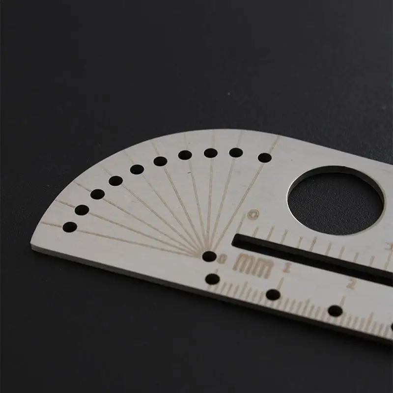 Geometric Ruler Protractor Figure Drafting Measuring Tool Metal Ruler Scale Ruler Multifunctional Drafting Tools & Kits For