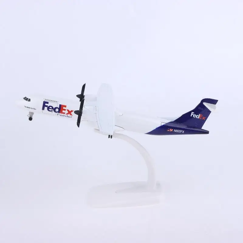 نموذج طائرة ATR FedEx مقاس 20 سم قابل للجمع؛ دييكاست من سبيكة معدنية؛ هدية مثالية للأطفال #4