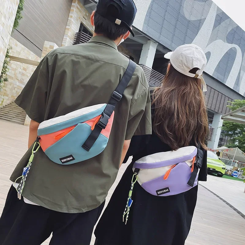 

Personalized Street Hip Hop Chest Bag Sports Crossbody Chest Bags Men's Fashion 2023 New Colored Mobile Waistpack