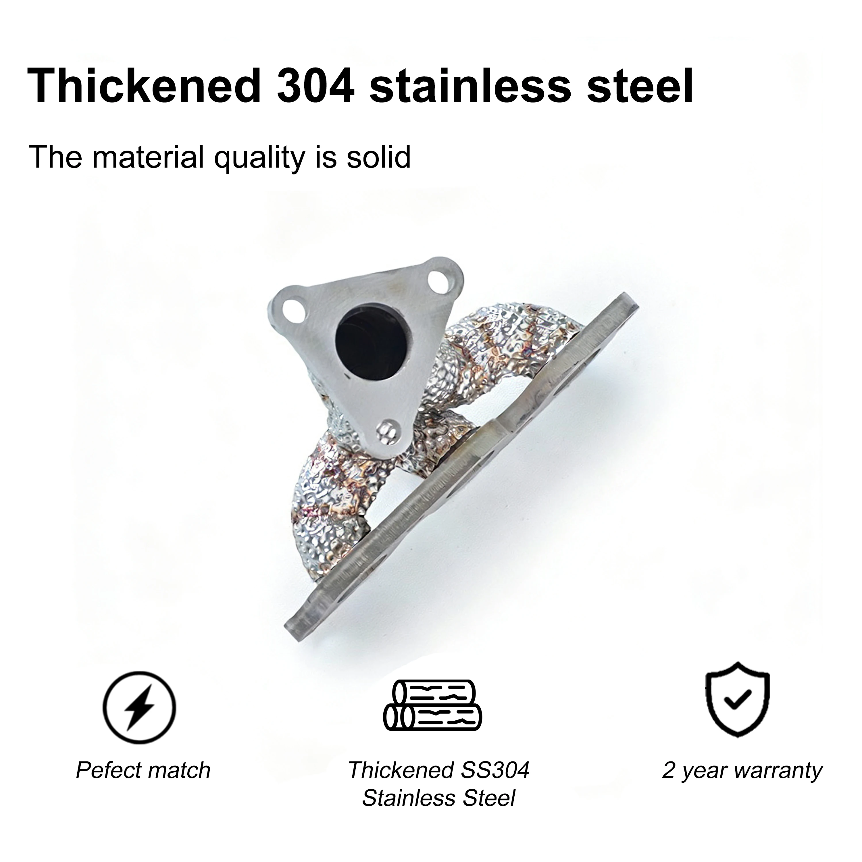 PRO SUS304 Geeignet für Mercedes Benz SMART451 2009-2015 Edelstahl Hochleistungs-Abgasrohr Auspuffkrümmer – Detail 5