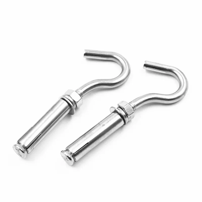 M6 M8 M10 Expansion Hook Stainless Steel Concrete Wall Hook Heavy Duty Eyebolt Bolts Mounting Anchor for Concrete Brick Masonry