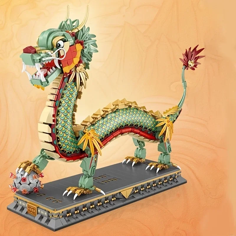 Chinese Dragon Mascot Mini Building Blocks