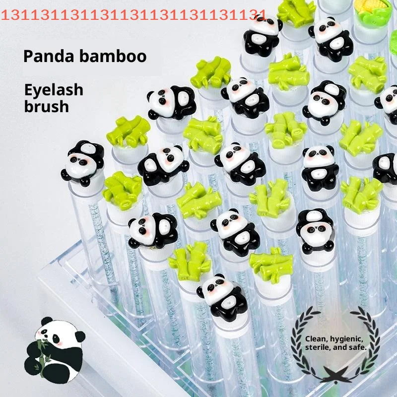 1/10 قطعة فرشاة لاش رمش فرش لملحقات رمش Spoolies تنظيف عصي الماسكارا أنبوب الباندا الخيزران أنبوب ماسكارا #1