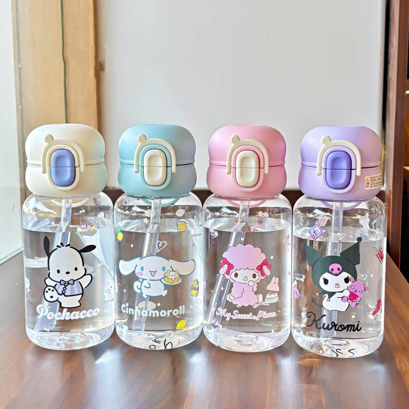 520ml Genuine Sanrio Transparent Cup Cartoon Kuromi Cinnamoroll Melody Tritan Safe Matrial Large Capacity Outdoor Water Bottle view 2