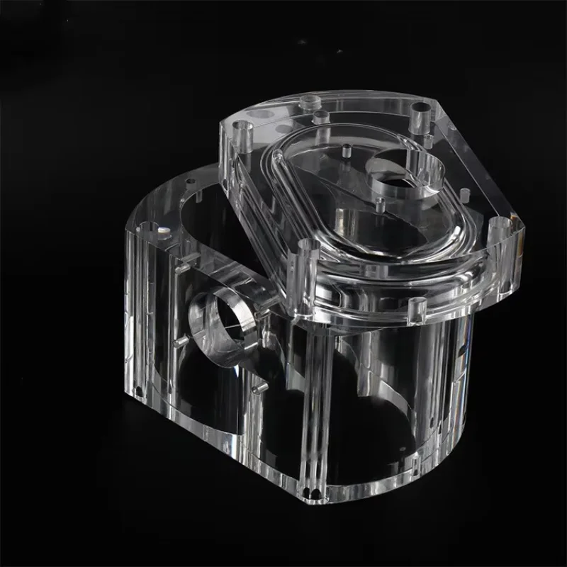 

High precision numerical control milling turning cutting black transparent acrylic parts
