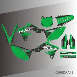 For Kawasaki KX250F KXF250 KXF 250 KX 250F 2013 2014 2015 2016 Full Graphics Decals Stickers Motorcycle Background Custom Number