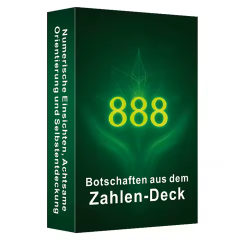 German Oracle Deck, 48 Number-Theme Cards for Self-Reflection, Encouragement &amp; Divination Prophecy, 12x8cm, Taro Cards