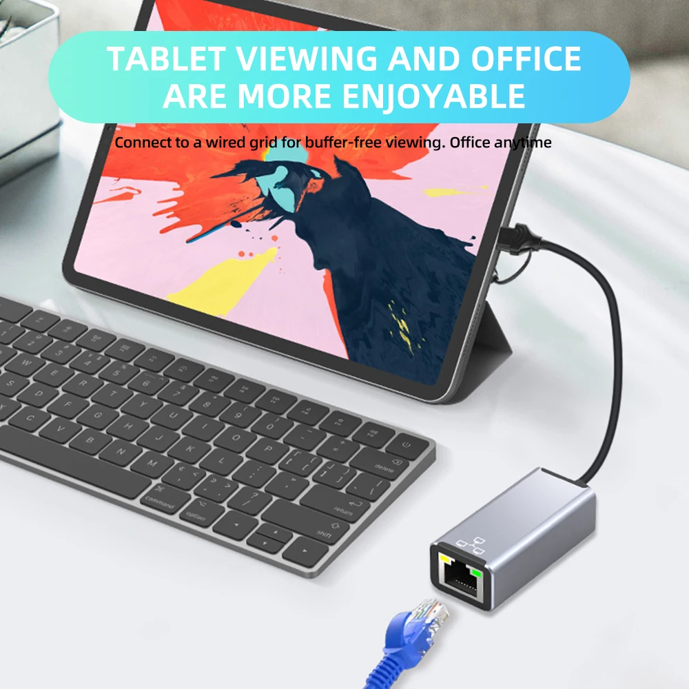 Kebidu Type-C Ethernet Adapter 1000Mbps USB 3.0 RJ45 Network Card for Laptop Xiaomi PC Internet USB Lan Mi Box Nintendo Switch