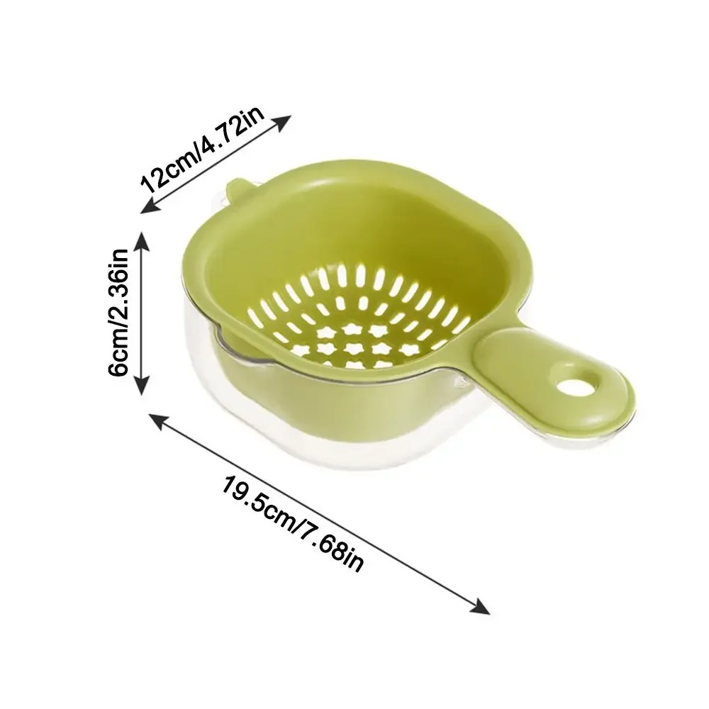 Dopamine Drainage Basket Fruit Washing Artifact Double-layer Food Grade Thick Wall Hanging Fruit Basket Kitchen