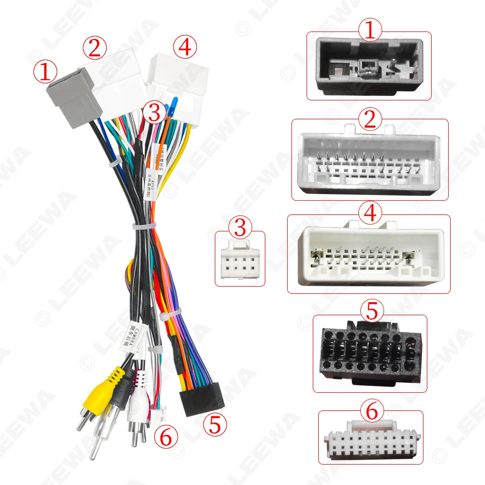 LEEWA Car 16pin Power Cord Wiring Harness Adapter With Canbus For Nissan NP300/Navara/Frontier(14-16) Installation Head Unit