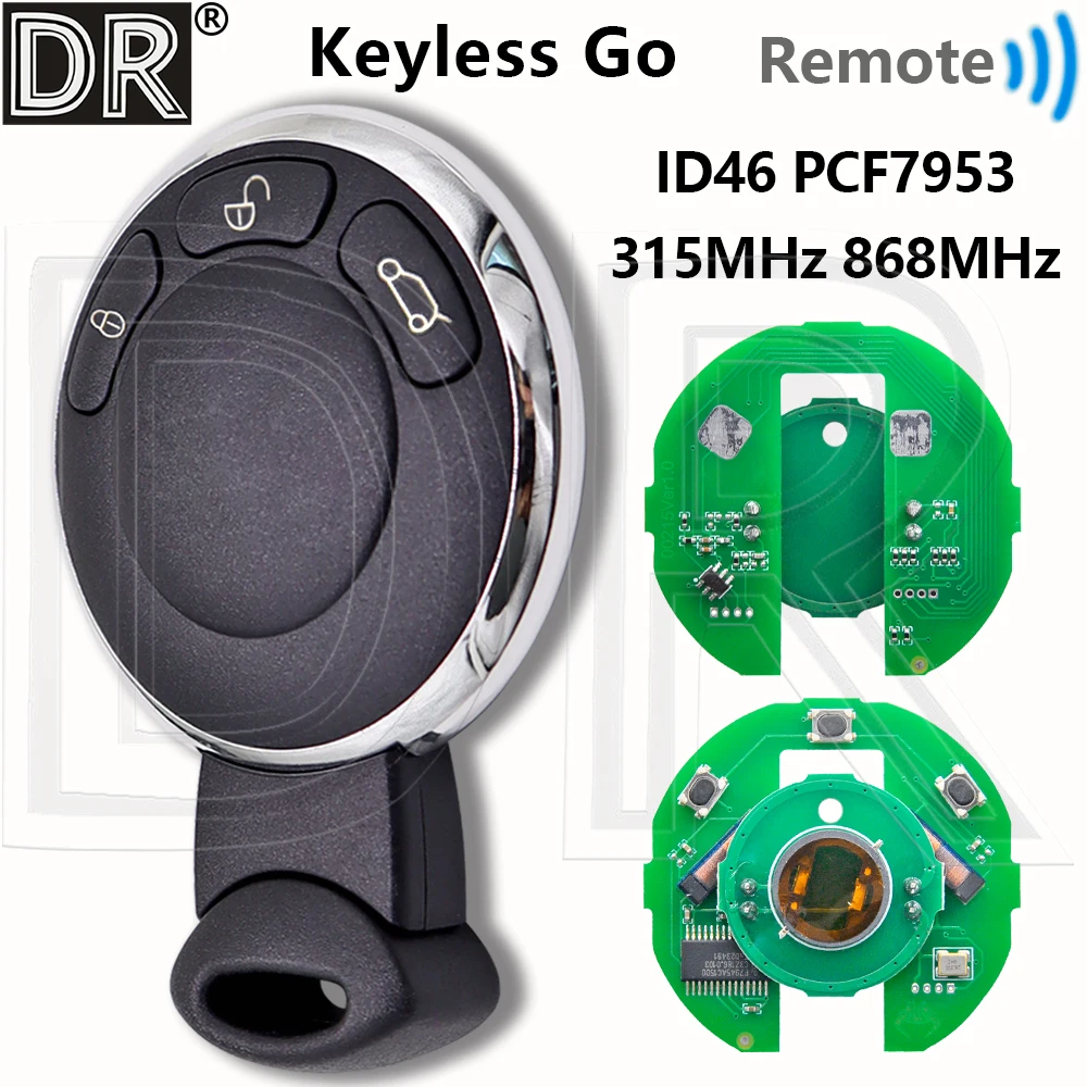 DR Great Keyless Go ID46 315 433.92 868 FSK Car Remote Key 5WK49331 For BMW Mini Cooper Clubman Countryman Cabrio  Coupe Paceman