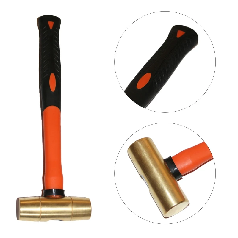 Dropshipping Explosion-proof Red Drum Hammer 0.45kg/0.68kg Safety Tool Proof Safety Tool Portable Shockproof