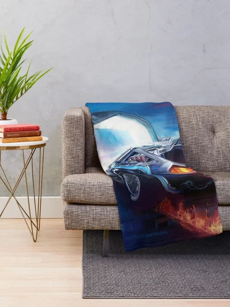 Back to the Future Delorean Time Machine Throw Blanket Fluffy Shaggy Luxury Brand Heavy For Sofa Thin Blankets