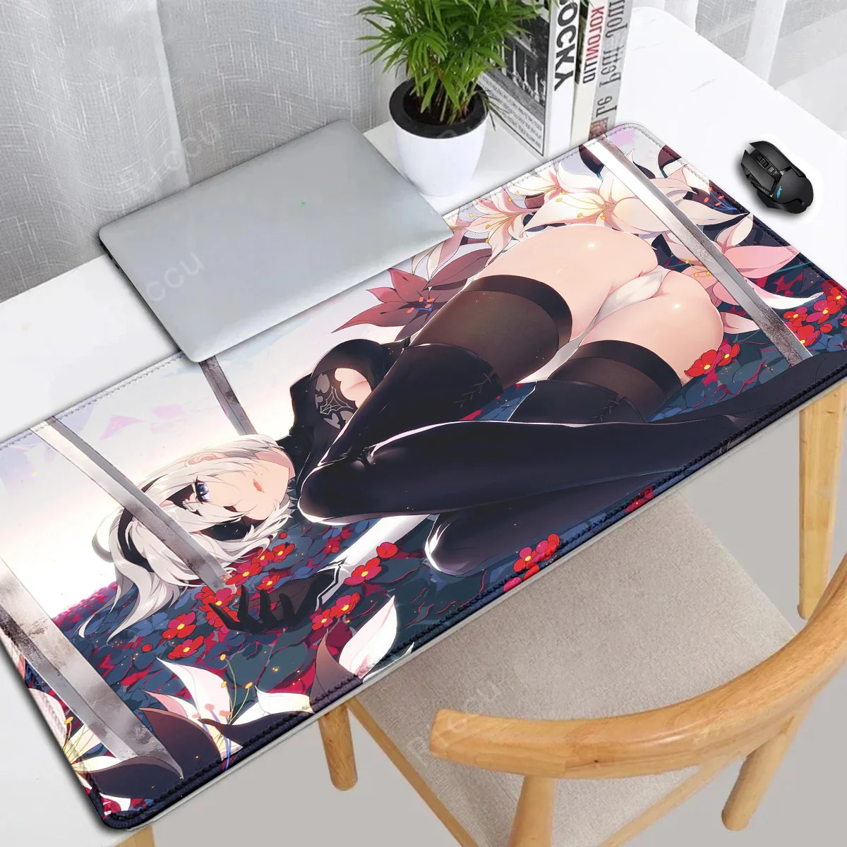 Imagem -02 - Nier Automata Game Mouse Pad Tapete Gamer Sexy 2b Casa Grande Novo Playmat Escritório Macio pc Tapete de Mesa Xxl