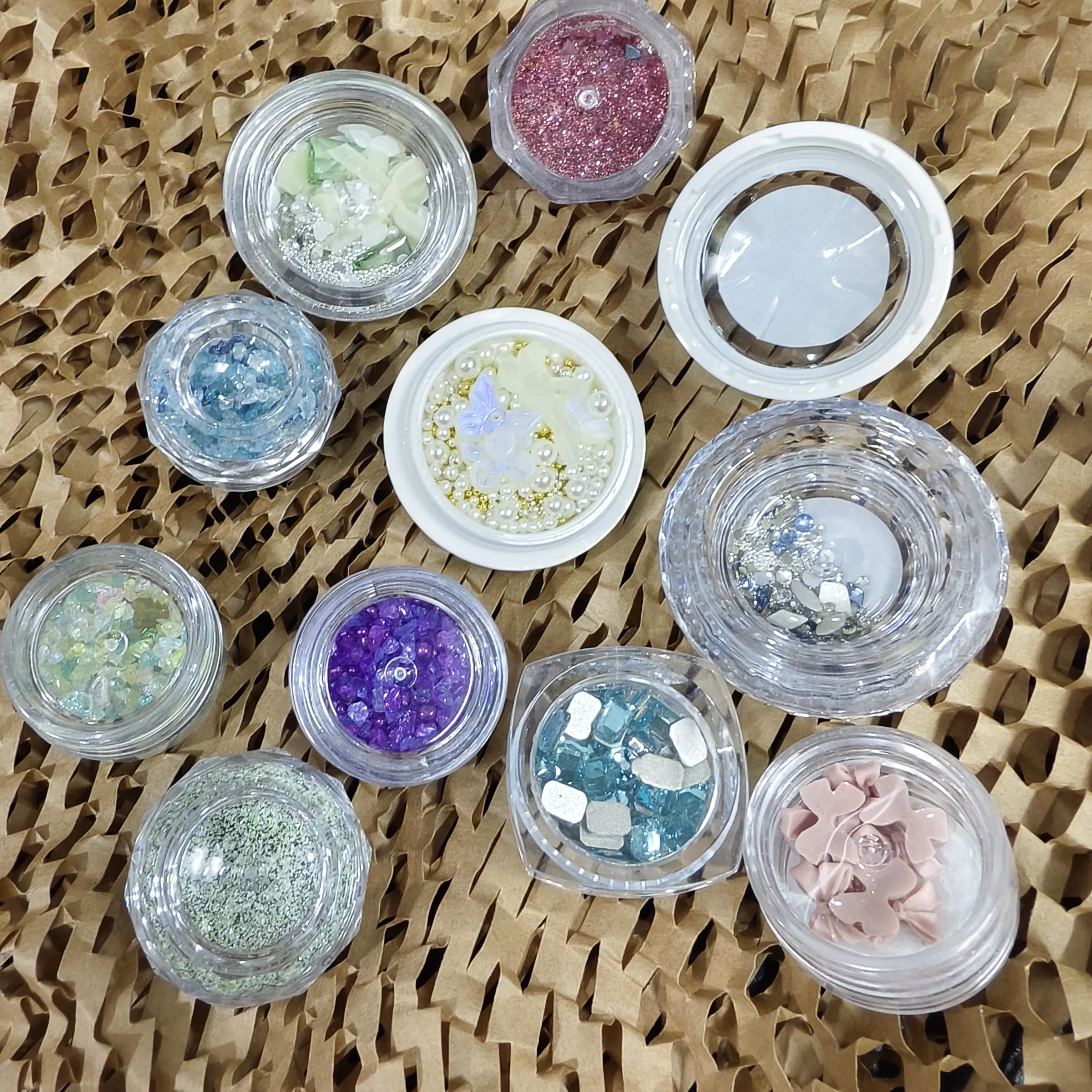 Willekeurige nageldecoratie Strass Pailletten Paillette Shell Metaal Steen Nagels Accessoires 3D Nagel DIY Nagelsalon