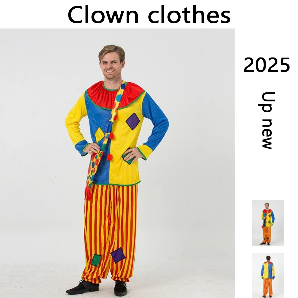 Costumi Cosplay per adulti Uomo Costume di ruolo Tute Vestito per spettacoli teatrali Abbigliamento per feste di carnevale Parrucca Vestiti da clown