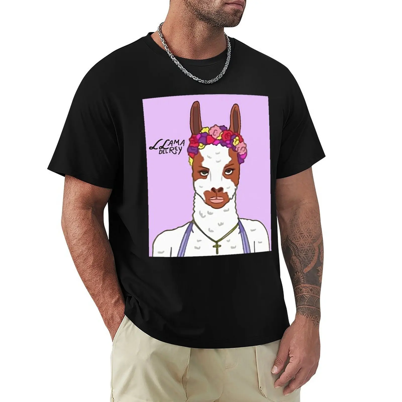 Llama Del Rey T-Shirt High Elasticity Sports T-Shirt
