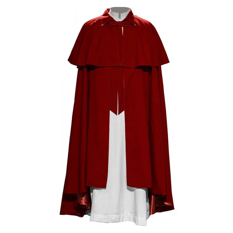 Medievale rinascimentale Warrior King Guard Maxi mantello Lord Retro Gothic Knight Stage Costume Cosplay Priest Trench Cape For Men