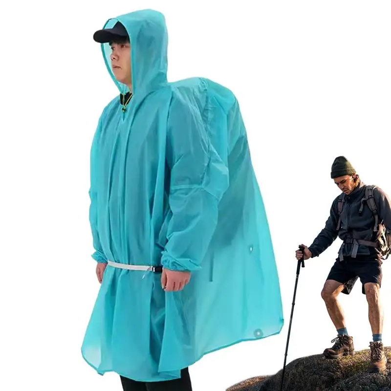 

Водонепроницаемый легкий походный пончо, рюкзак-пончо, одноразовый плащ для взрослых, мужчин, женщин, детей, походный плащ