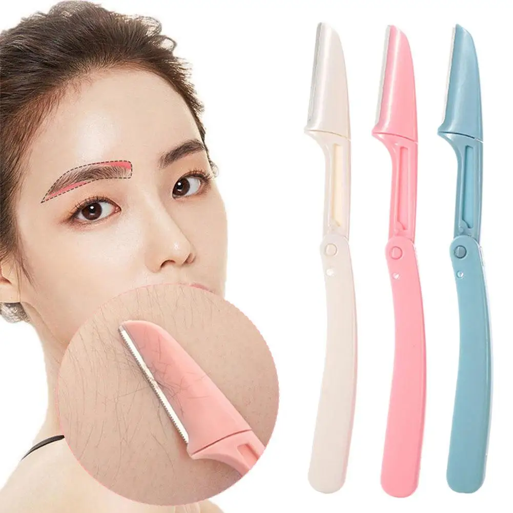 Multifunction Eyebrow Razor Kit - Precise Trimming, With Shaping,Facial Tool Grip Handle Removal Easy Hair U0S6