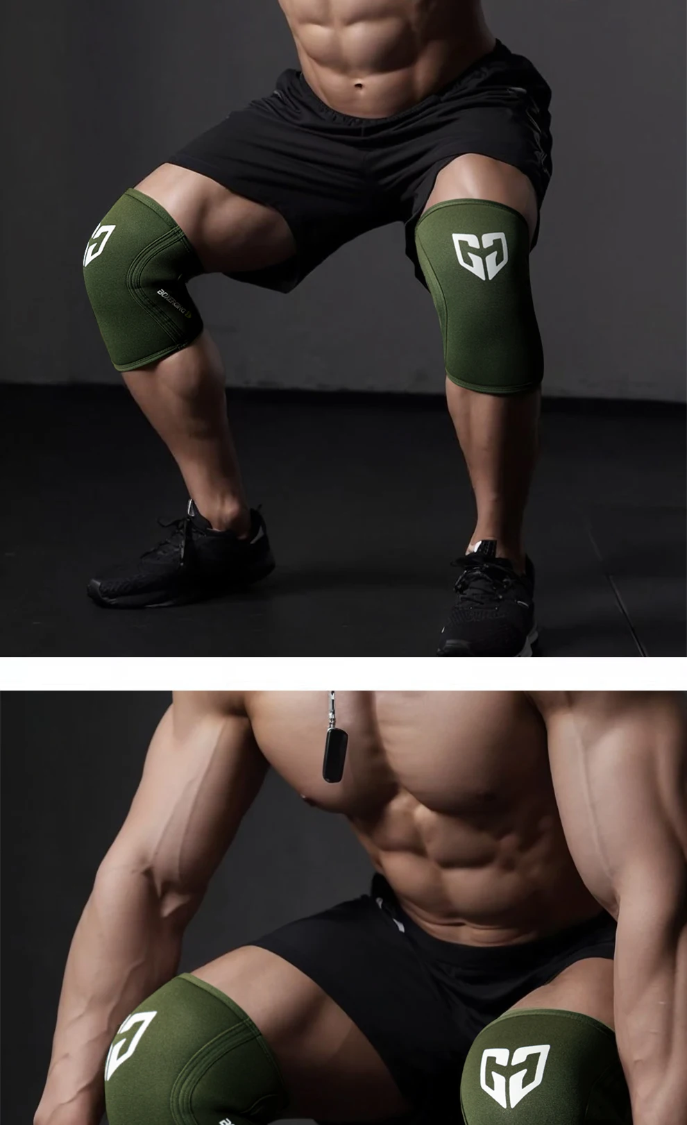 1 Paar Sport-Knieschützer, Kompression, Kniebeugen, Gewichtheben, unter Druck, Crossfit, Training, Knieschützer, Unterstützung für Damen und Herren, Knieschutz – Detail 5