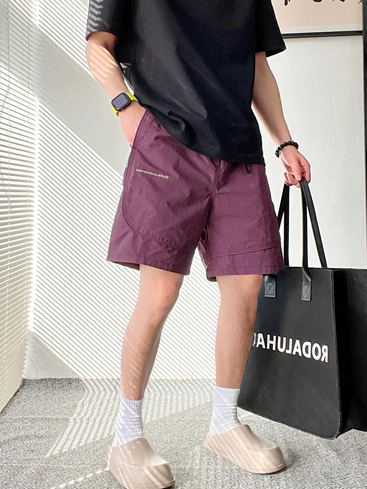 

Мужская летняя рабочая одежда Qui Dry orts Spor, повседневные свободные брюки со средней талией из полиэфирного волокна, дышащие прямые брюки