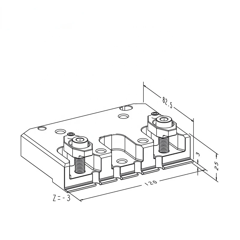 precision steel flat vice compatible with fixture  vise 3A-200106