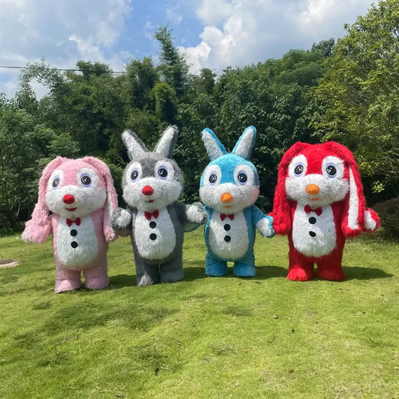 Cute 260cm Large Inflatable Rabbit Plush Cartoon character Mascot Costume Fancy Dress Party Advertising Ceremony Animal carnival