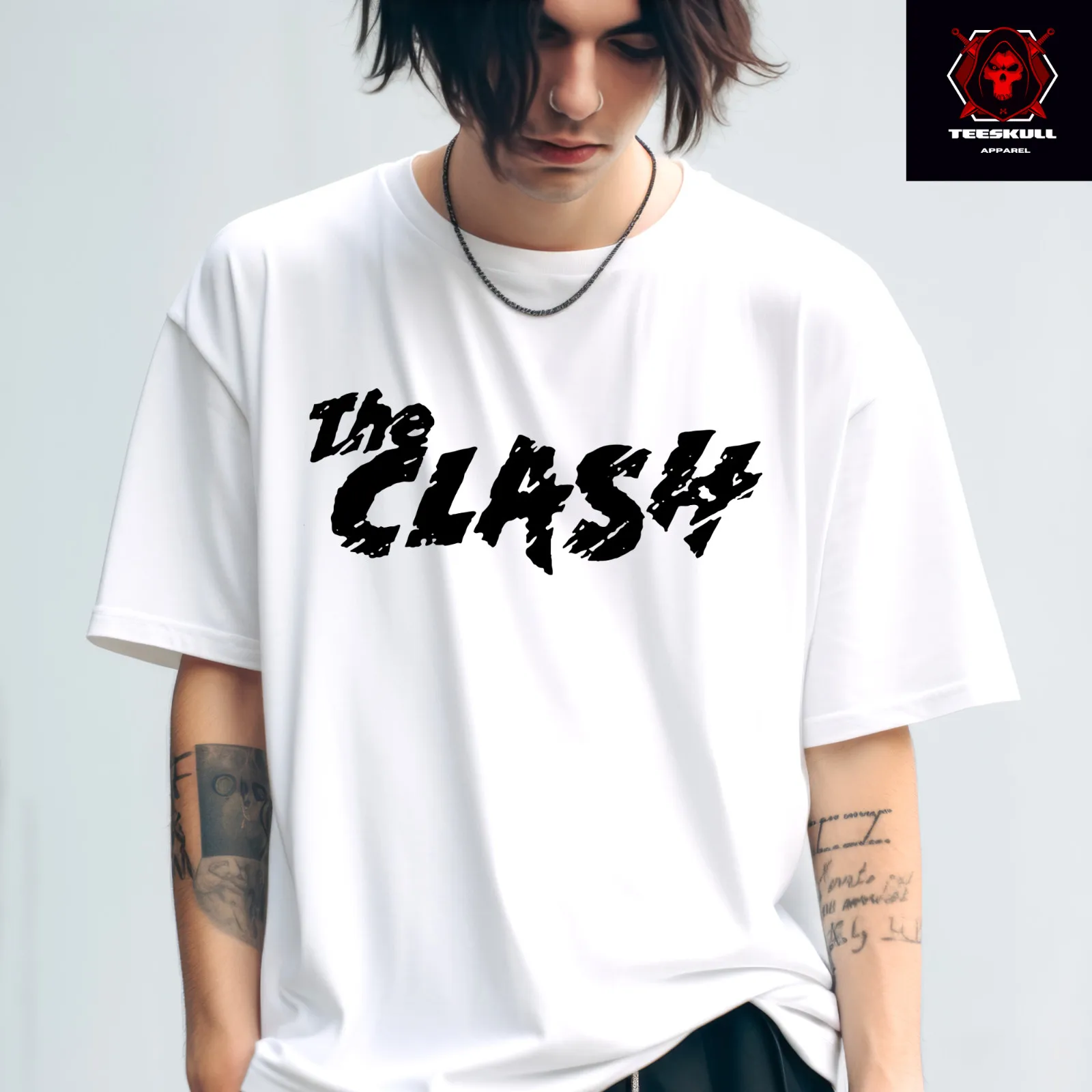

Футболка The Clash 80s Punk Rock Band, хлопковая футболка унисекс, S-3XL, футболка большого размера, мужская футболка, топы для девочек