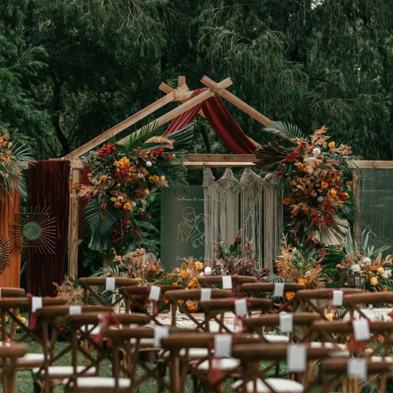 

Wedding decoration wooden arch flower stand outdoor Mori wedding background arrangement wedding props wooden frame wooden flower