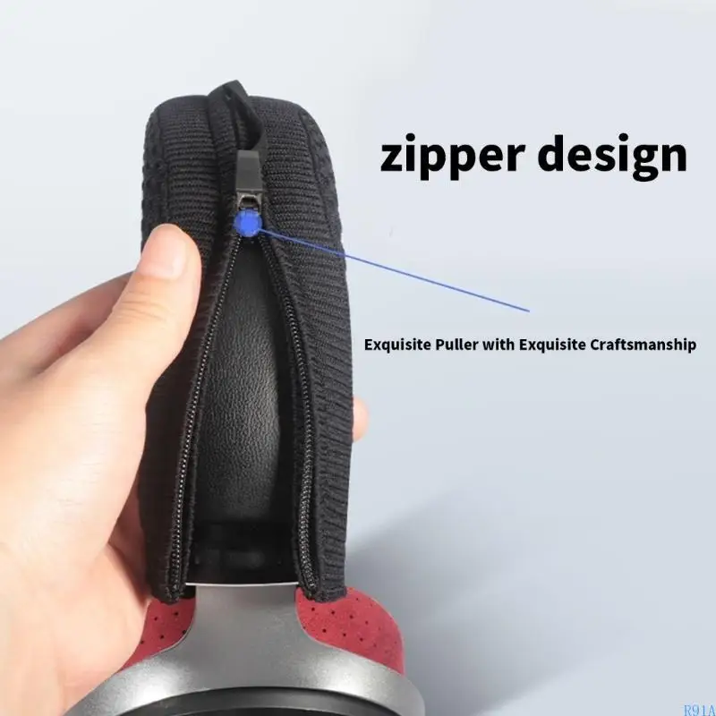 R91a رأس سماعة رأس سماعة رأس لثبات Mgpro مريح مريح حارس النسيج مع السوستة الفتحة السلسة