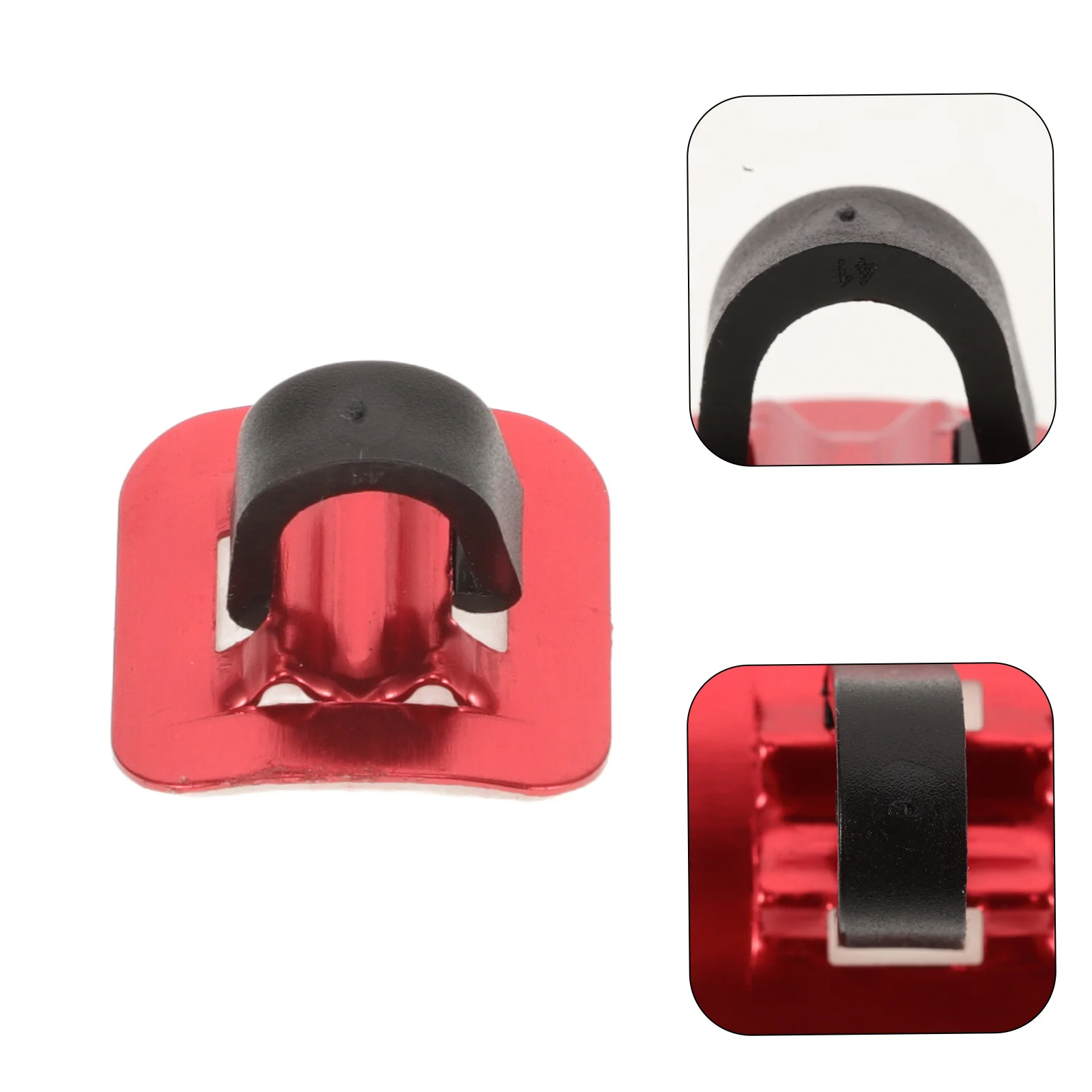 

5Sets Bicycle Cable Guide Red Aluminum Alloy C Clips Adhesive Bike Brake Shifter Cable Clamps for Mountain and Road Bikes