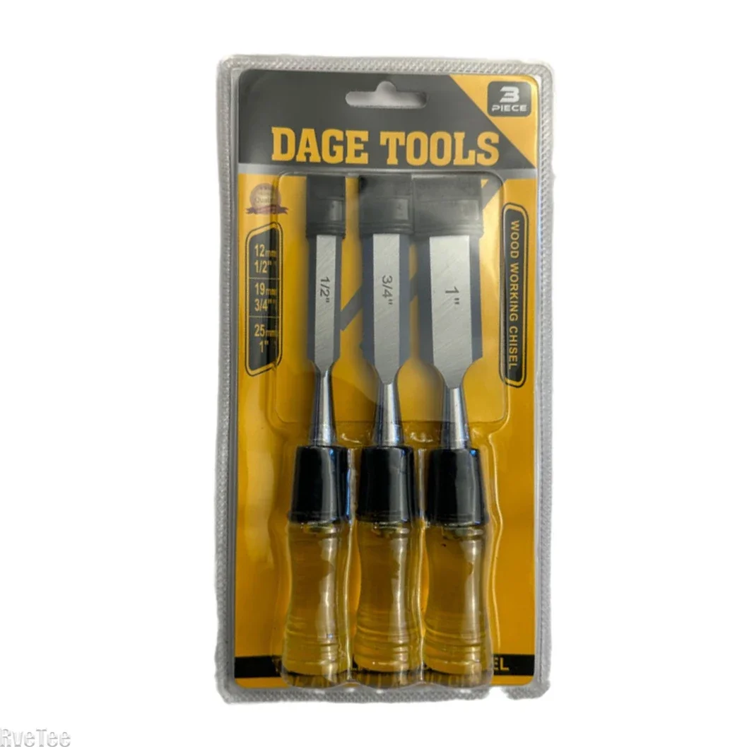 1 ''1/2'' 3/4'' أداة اليد الخشب إزميل مجموعة CR-V إزميل مع المطرقة نهاية المضادة للانزلاق مقبض أدوات النجارة إزميل النجارة