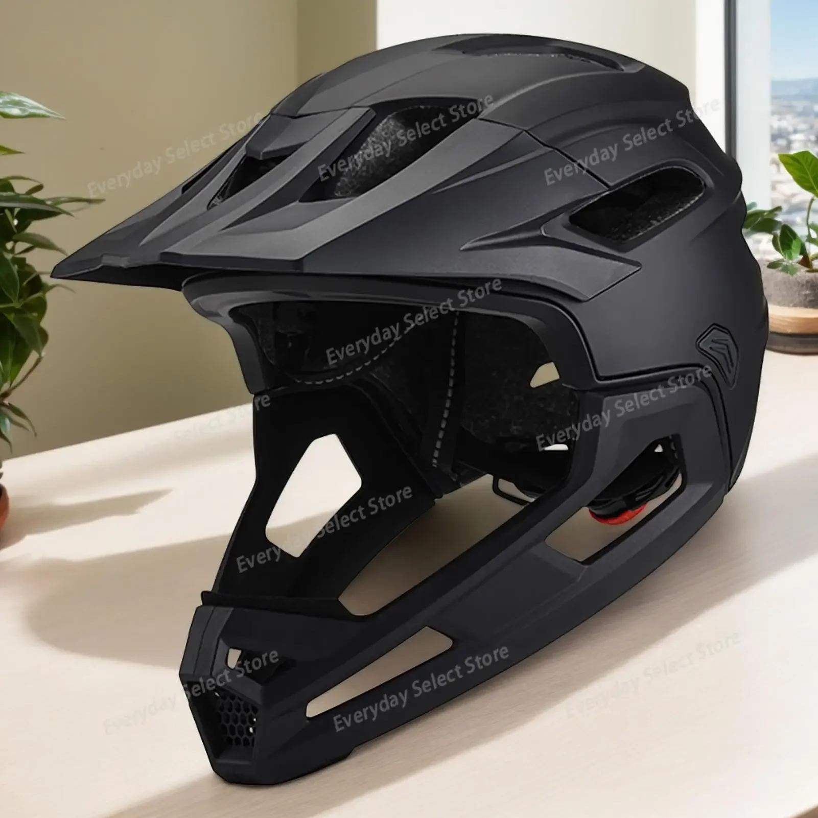 Detachable Full‑Face Helmet Kit One‑Piece Safety Instrument for Bicycle MTB and Motorcycle Riding Head‑Shielding