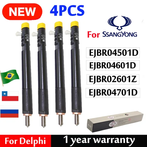 4 unidades para Delphi SSANGYONG EJBR04501D A6640170121 EJBR04701D EJBR04601D EJBR02601Z boquilla EJBR03401D diésel Ful inyector Original