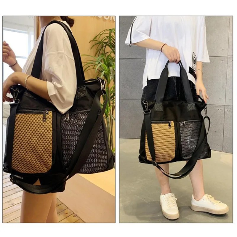 Gagività Casual Tote di grande capacità con cerniera in Nylon borsa grande con manico borsa da donna borsa a tracolla per Shopping borse multitasche