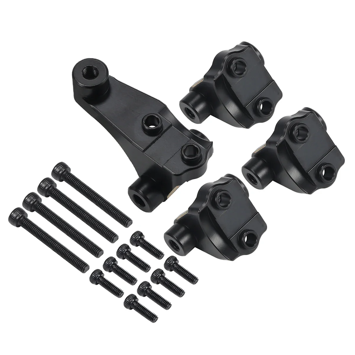 Black Brass Suspension Links Axle Mount Set 37g for 1/10 RC Crawler Car TRX4 Bronco Defender K5 8227 Upgrade Parts