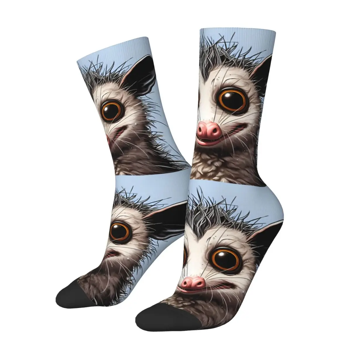 Vintage Peek Opossum Men's Socks Unisex Harajuku Pattern Printed Crazy Crew Sock Gift