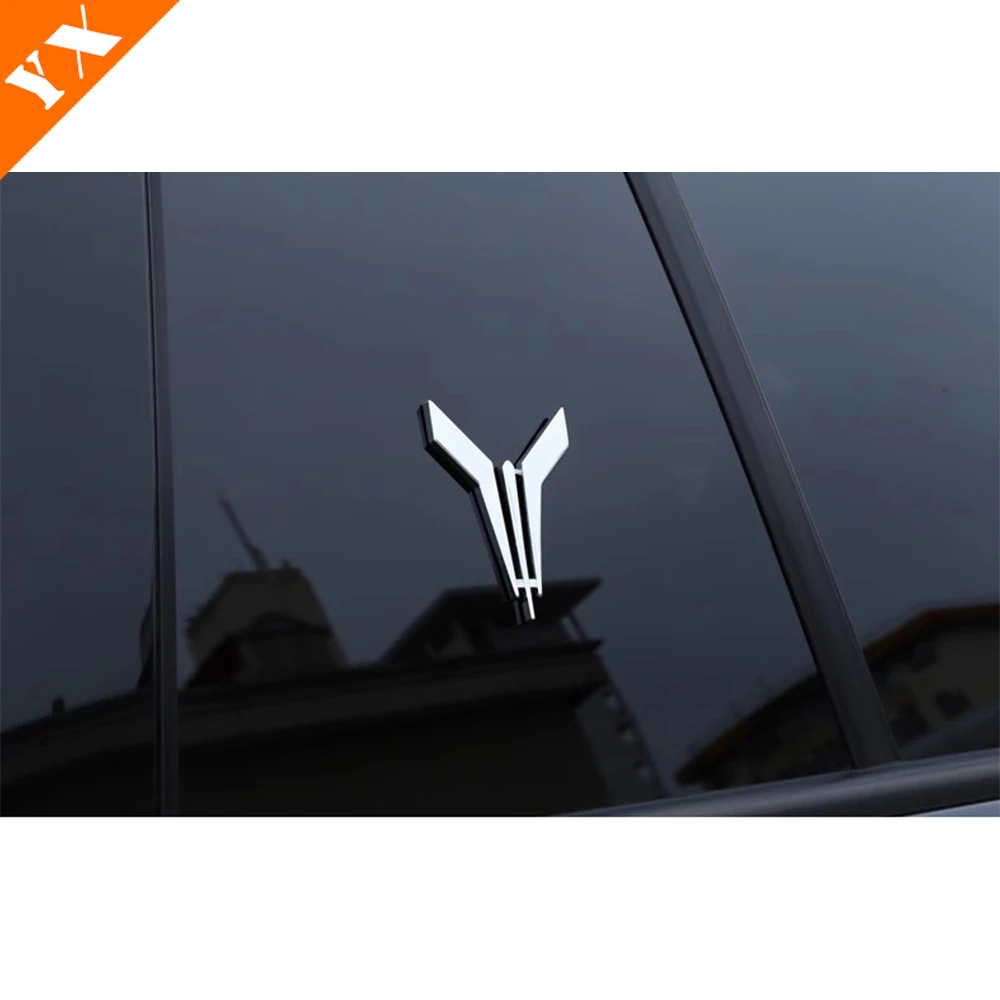 For Dongfeng Voyah Free 2021-2023 Car Logo Car Body Tank Logo Sticker Decoration Cover Stainless Silver Exterior Accessories