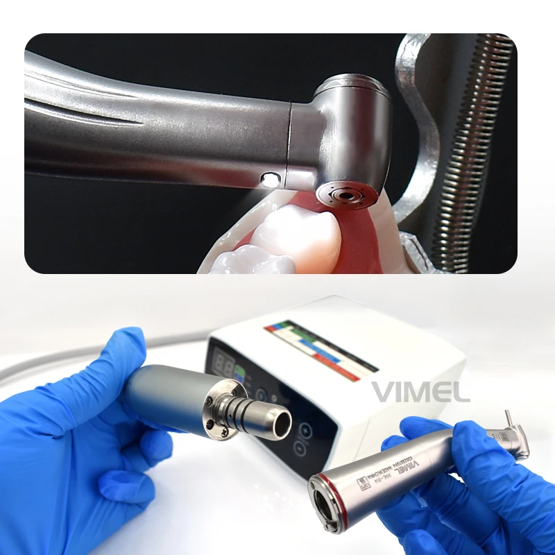 LED Dental Electric Motor Brushless Micromotor Work With increasing/Slow speed handpiece Optical Contra Angle Portable