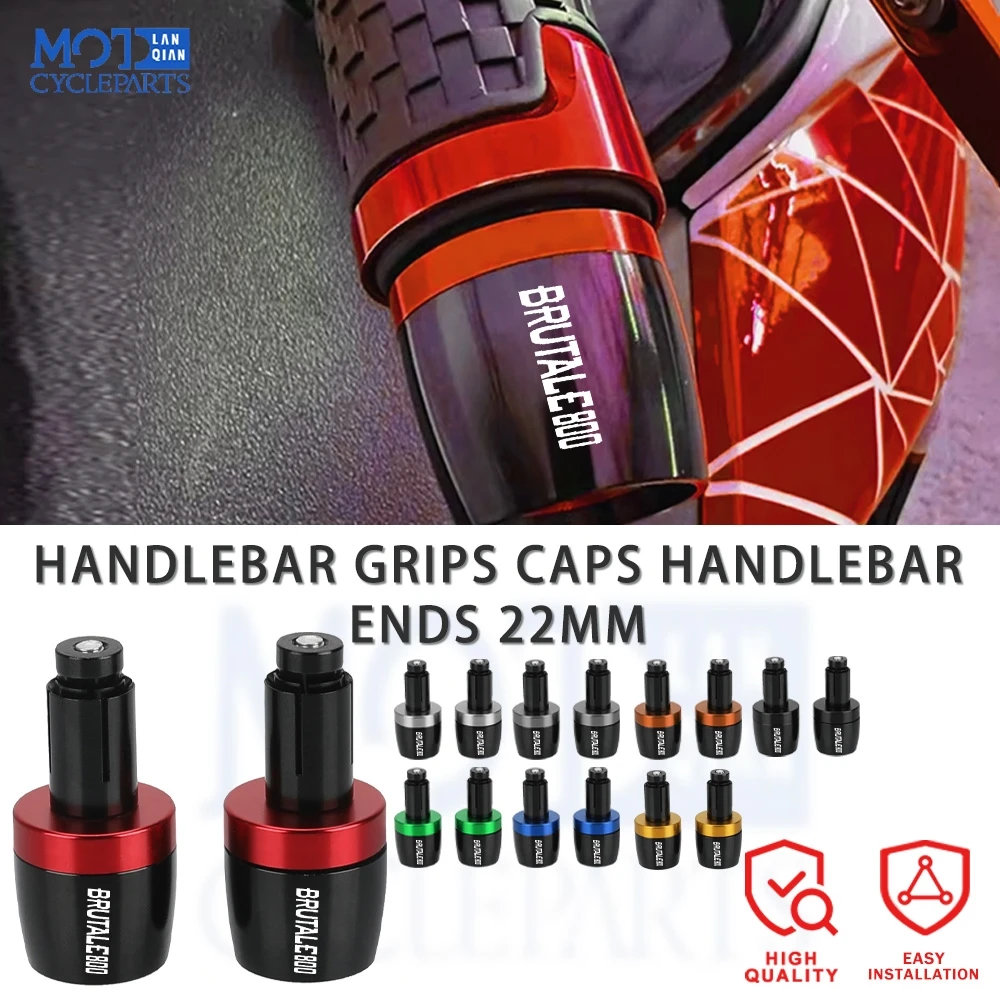 

For MOTO GUZZI BRutale800 BRutale 800 2013-2015 2016 2014 Motorcycles Handlebar Grips Bar Ends Cap Counterweight Plug Slide 22MM