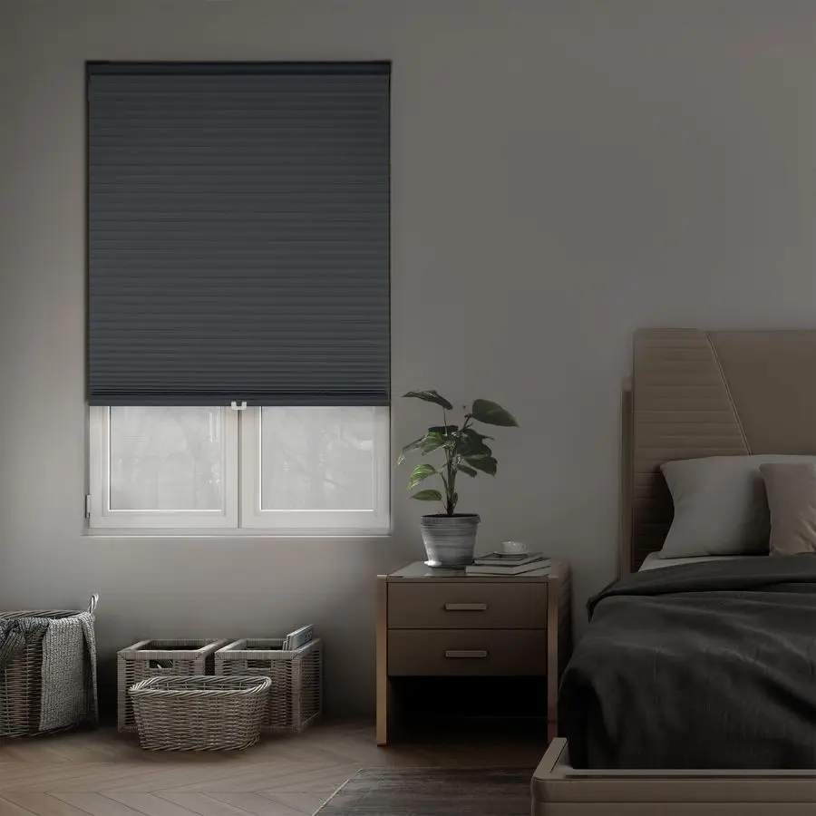 

Cordless 1.5 Blackout Cellular Shade, Energy Saver, 25 W x 72 H, Anchor Gray