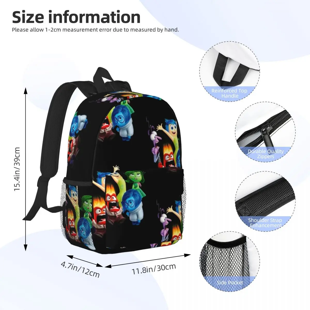 Inside Out Lightweight 15-Inch Backpack - Versatile and Stylish Bag for School, Travel, and Daily Use