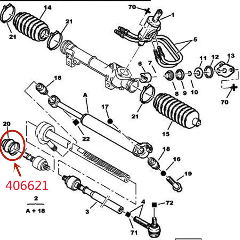 Suitable for Citroen Picasso Peugeot 405 605 Partner (M59) Steel Rack Components Ball Pivot Protector 406621