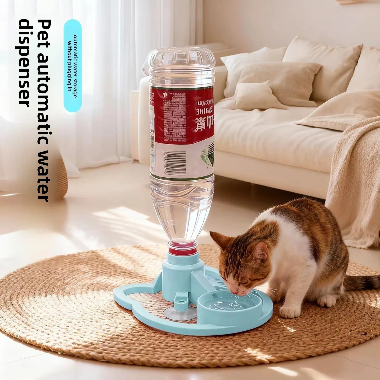 Cat Water Dispenser Pet Automatic Water Dispenser Free Filter Element Unplugged Automatic Running Water Bowl Set