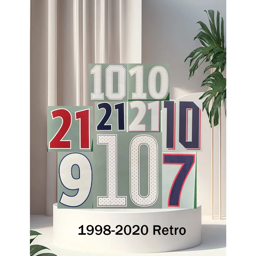 1998-20 aPSGa name set retro nameset printing  NEYM10AR JR Custom Football nameset sponsor thermal badge  top AAAA quality