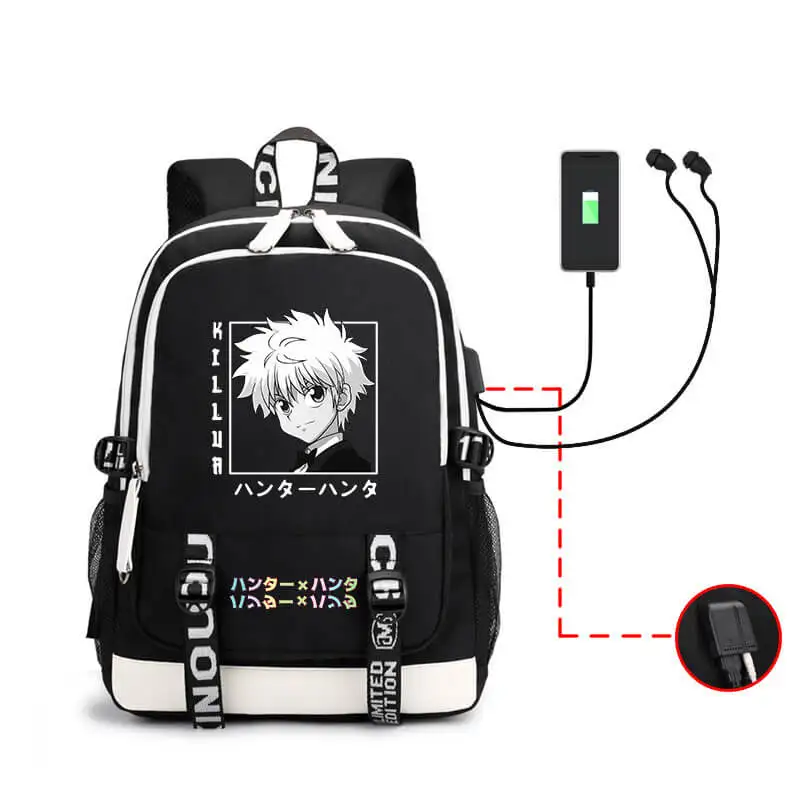 

Hunter X Hunter Backpack Harajuku Anime Print Large Capacity Schoolbags For Teenagers Student Travel Backpack