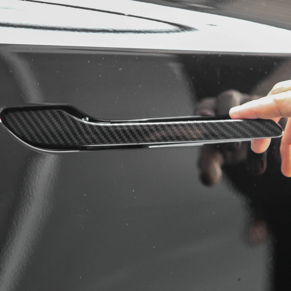 

Carbon Fiber Door Handle Protector For Tesla Model 3 Y Gule Sticker Wrap ABS Cover Trim 2PCS