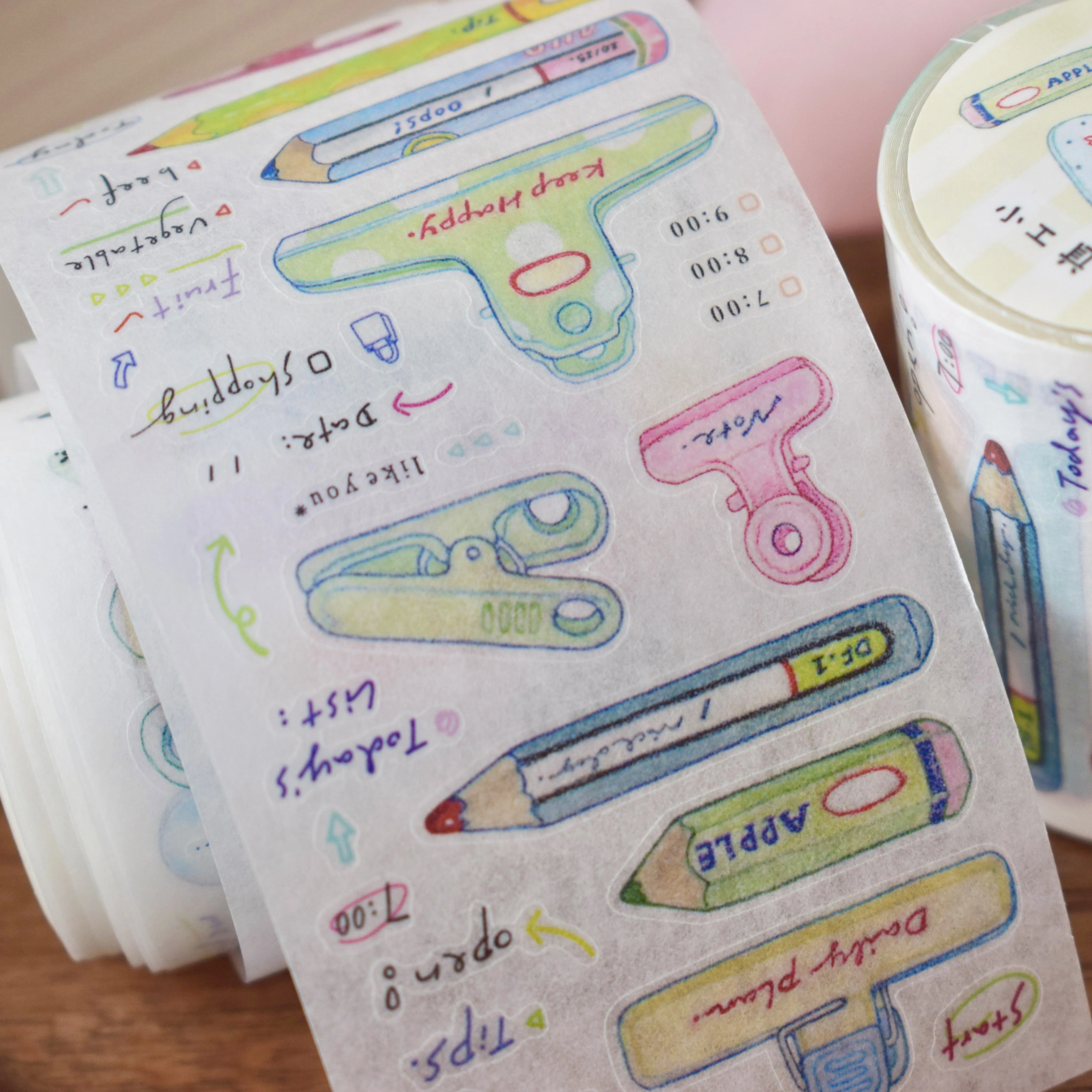 Pita Washi PET Yupo Potongan K - Washi Tape Set ulasan dan harga